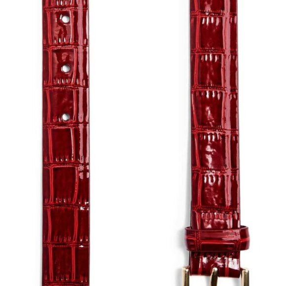 TOPSHOP Croc Embossed Patent Belt - Picture 3 of 5